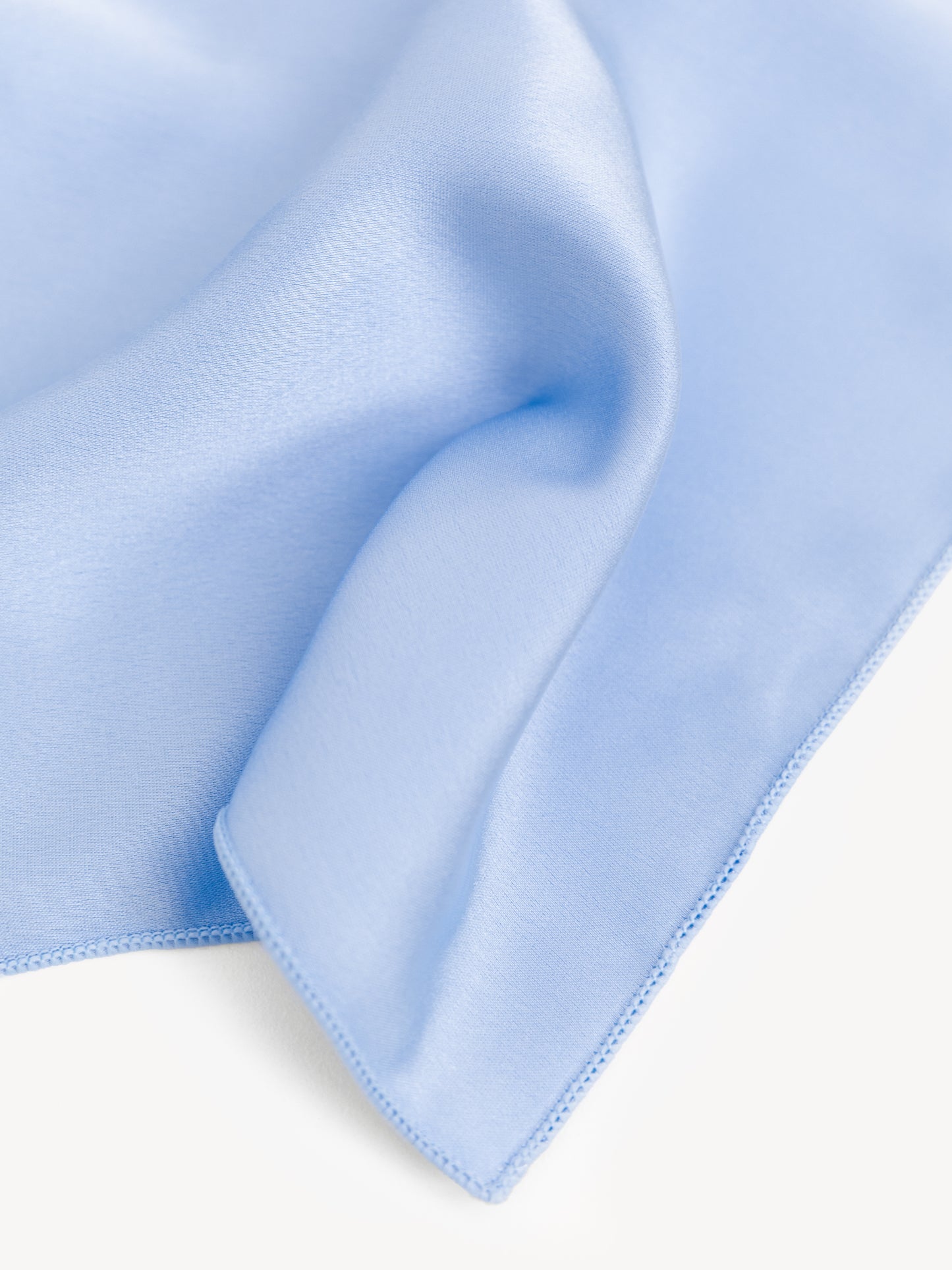 Maya Light Blue Satin Tie & Pocket Square Set