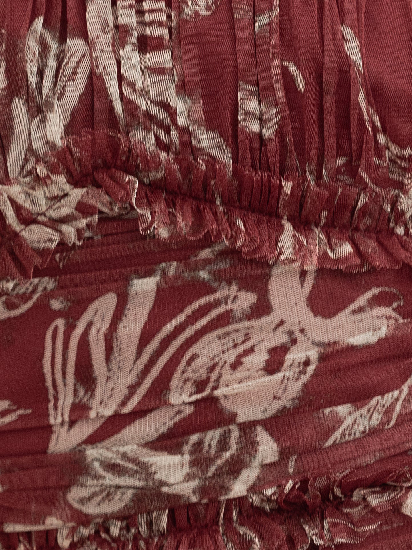 Anaya With Love Recycled Rust Floral Square Neck Ruched Maxi Dress