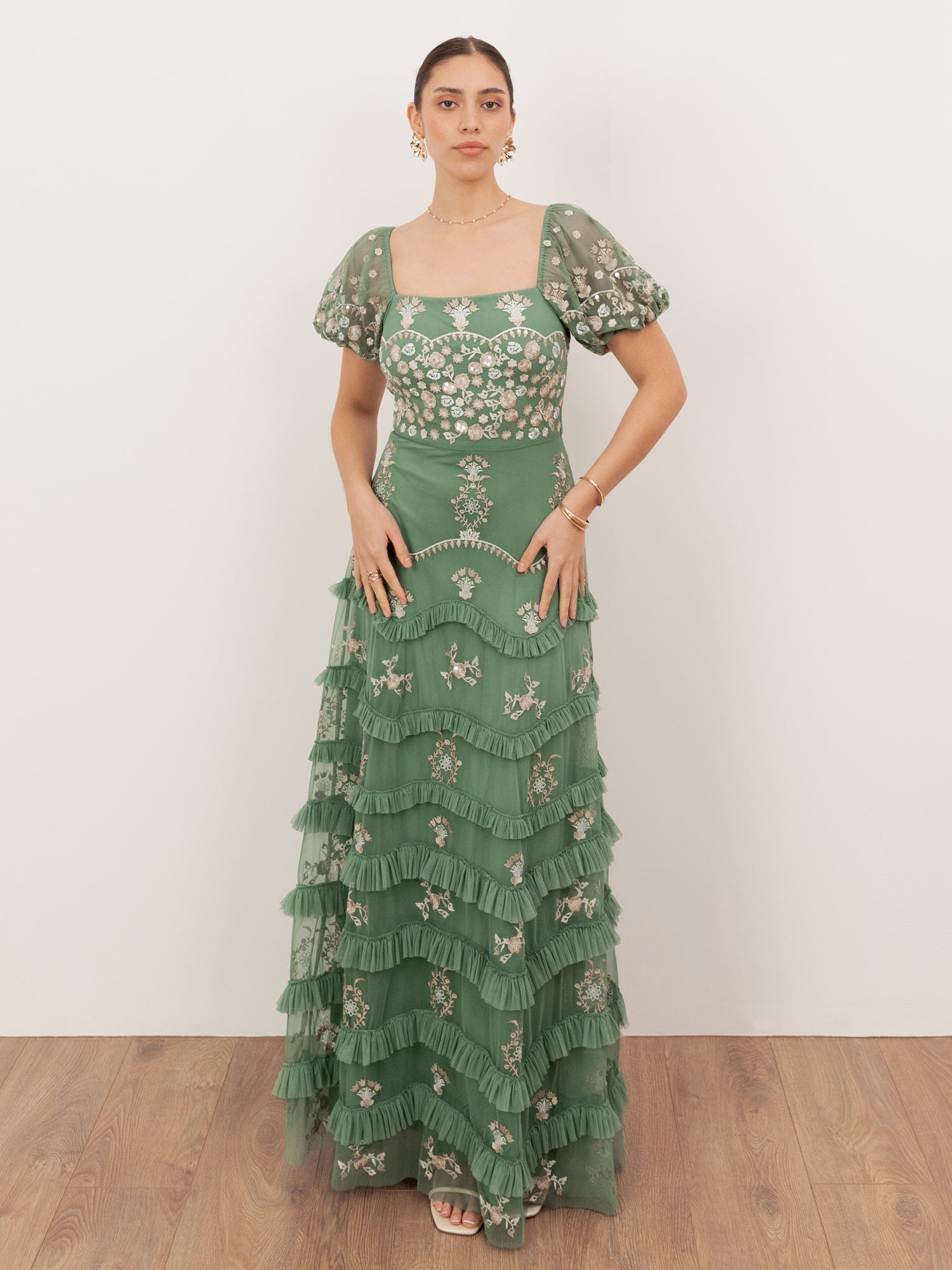 maya green dress Maya