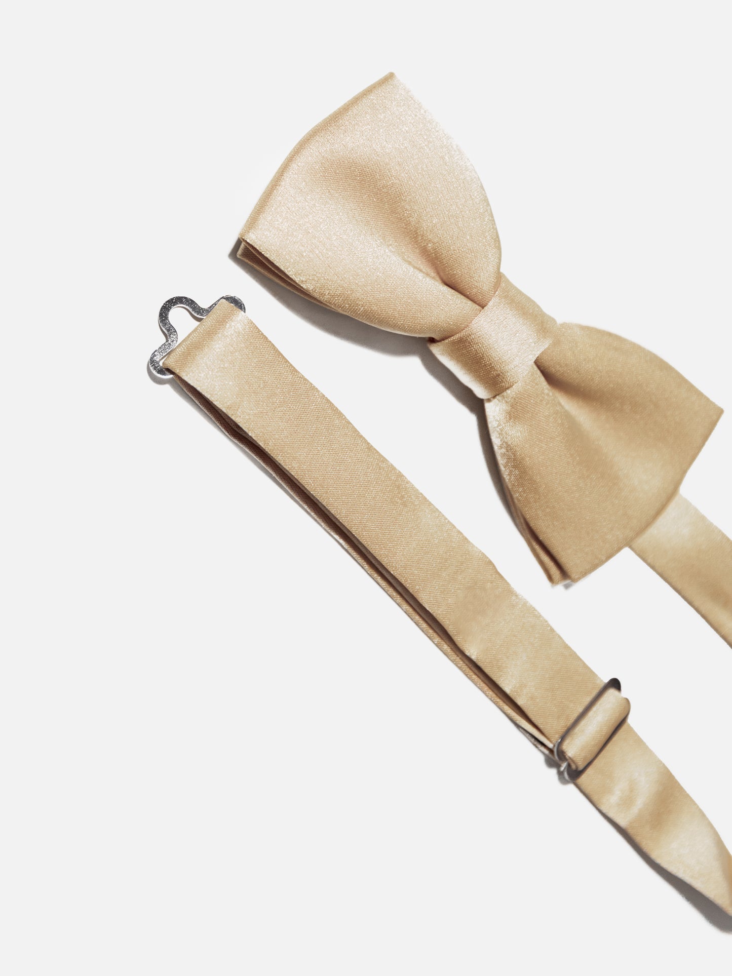 Maya Chamapgne Satin Bow Tie & Pocket Square Set