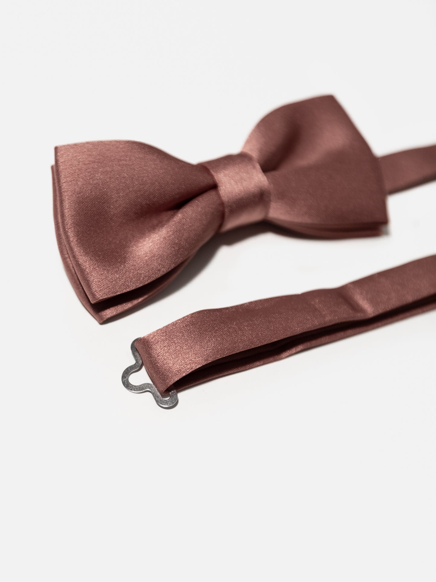 Maya Copper Rose Satin Bow Tie & Pocket Square Set