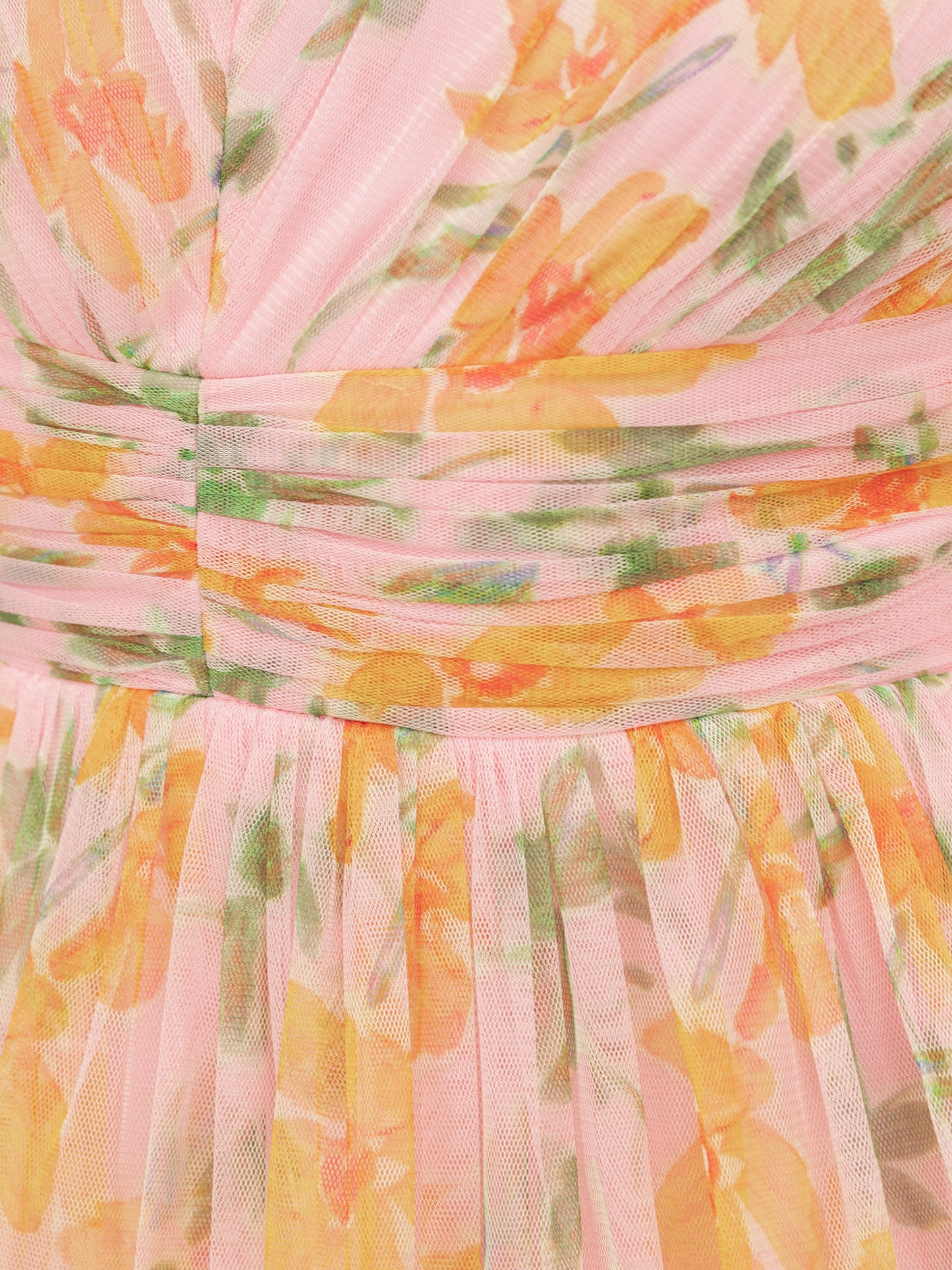 Anaya With Love Recycled Pink Floral V Neck Tiered Midaxi Dress