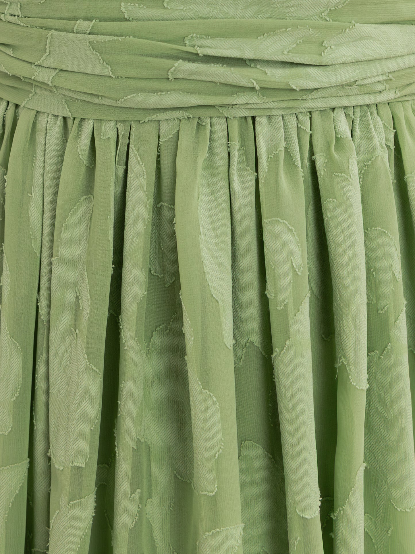 Anaya With Love Recycled Green Tea Floral Burnout Halter Neck Midaxi Dress