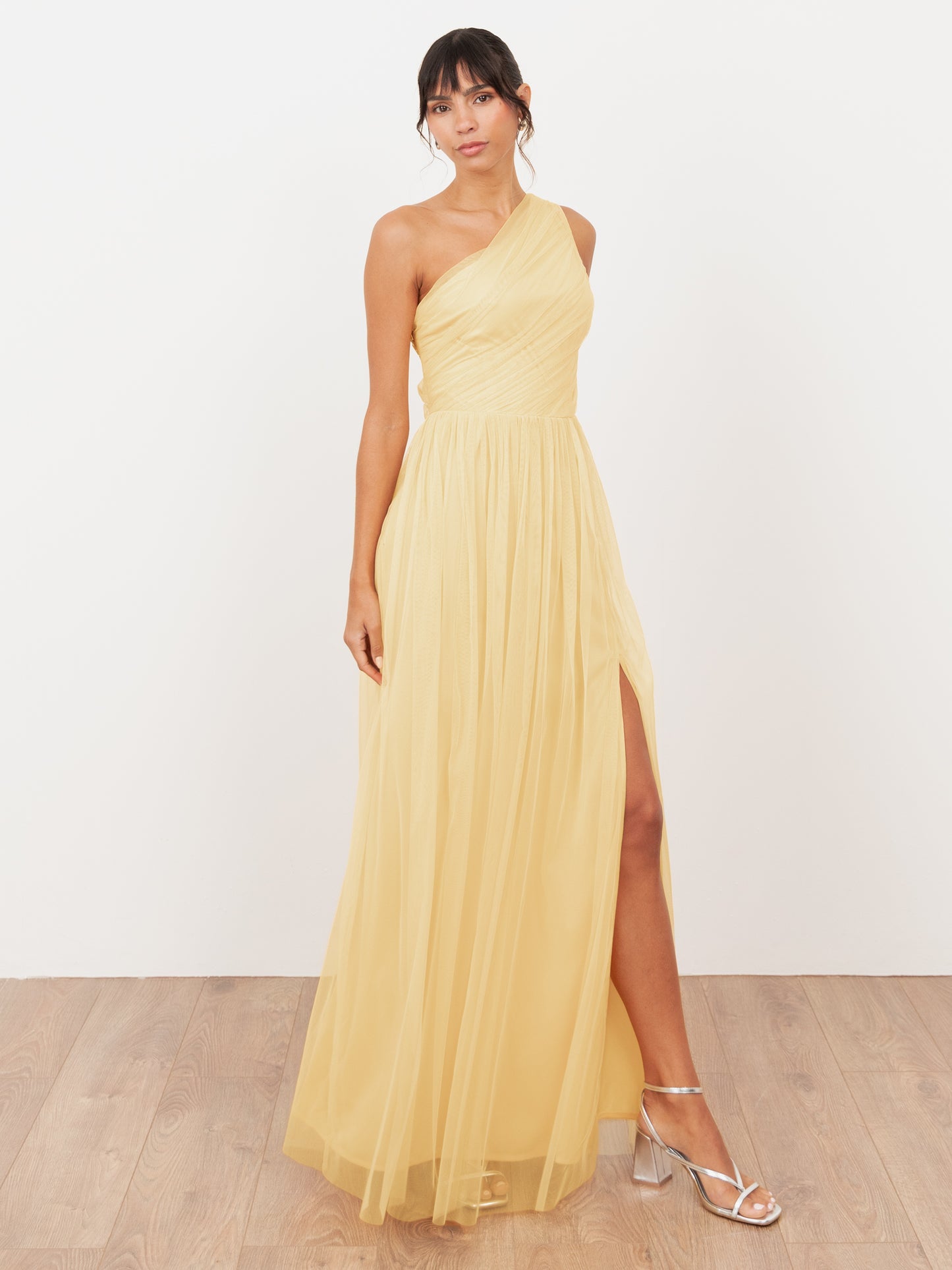 Anaya With Love Recycled Buttercream One Shoulder Maxi Dress