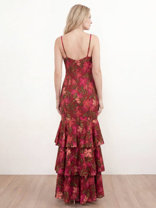 Anaya With Love Recycled Floral Cami Ruffle Maxi Dress