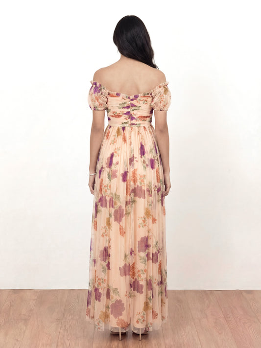 Anaya With Love Recycled Floral Bardot Maxi Dress