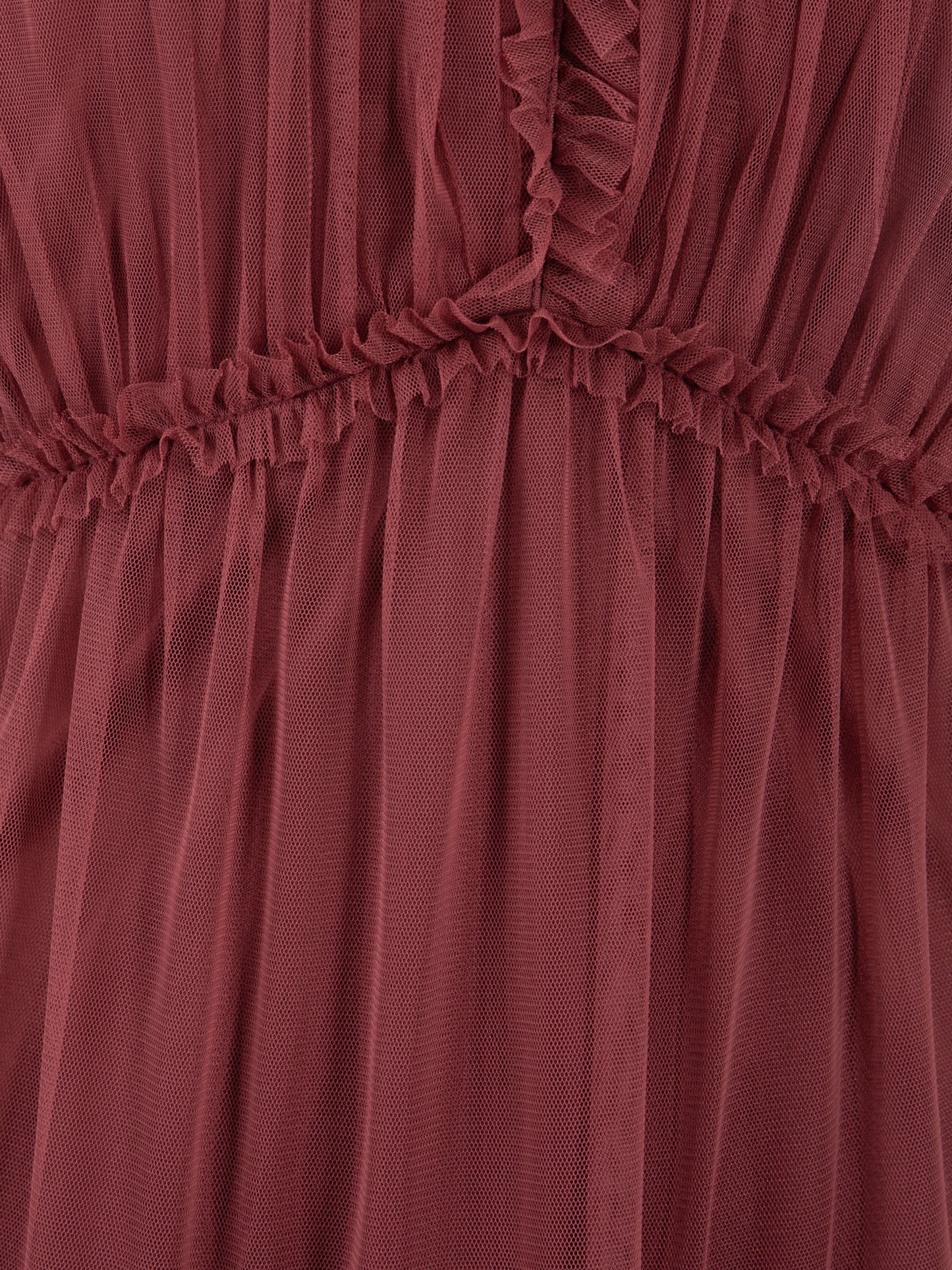 Anaya with Love Rusted Rose Keyhole Detail Short Sleeve Frill Midaxi Dress