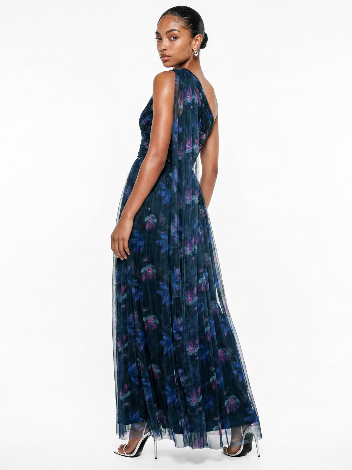 Anaya With Love Recycled Floral Print One Shoulder Maxi Dress