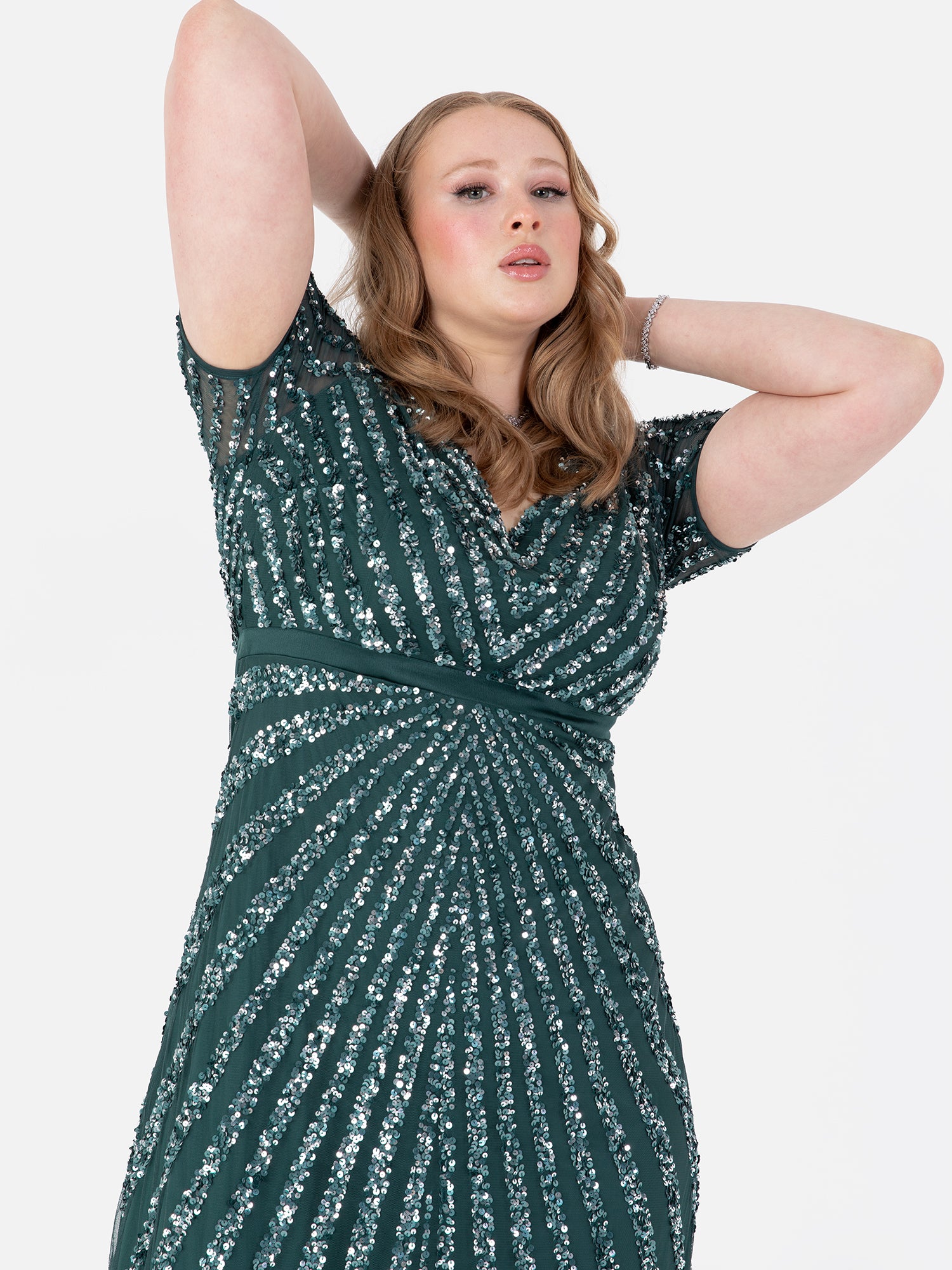 Maya Emerald Green Short Sleeve Stripe Embellished Maxi Dress Maya Deluxe Maya Emerald Green Short Sleeve Stripe Embellished Maxi Dress Maya Deluxe