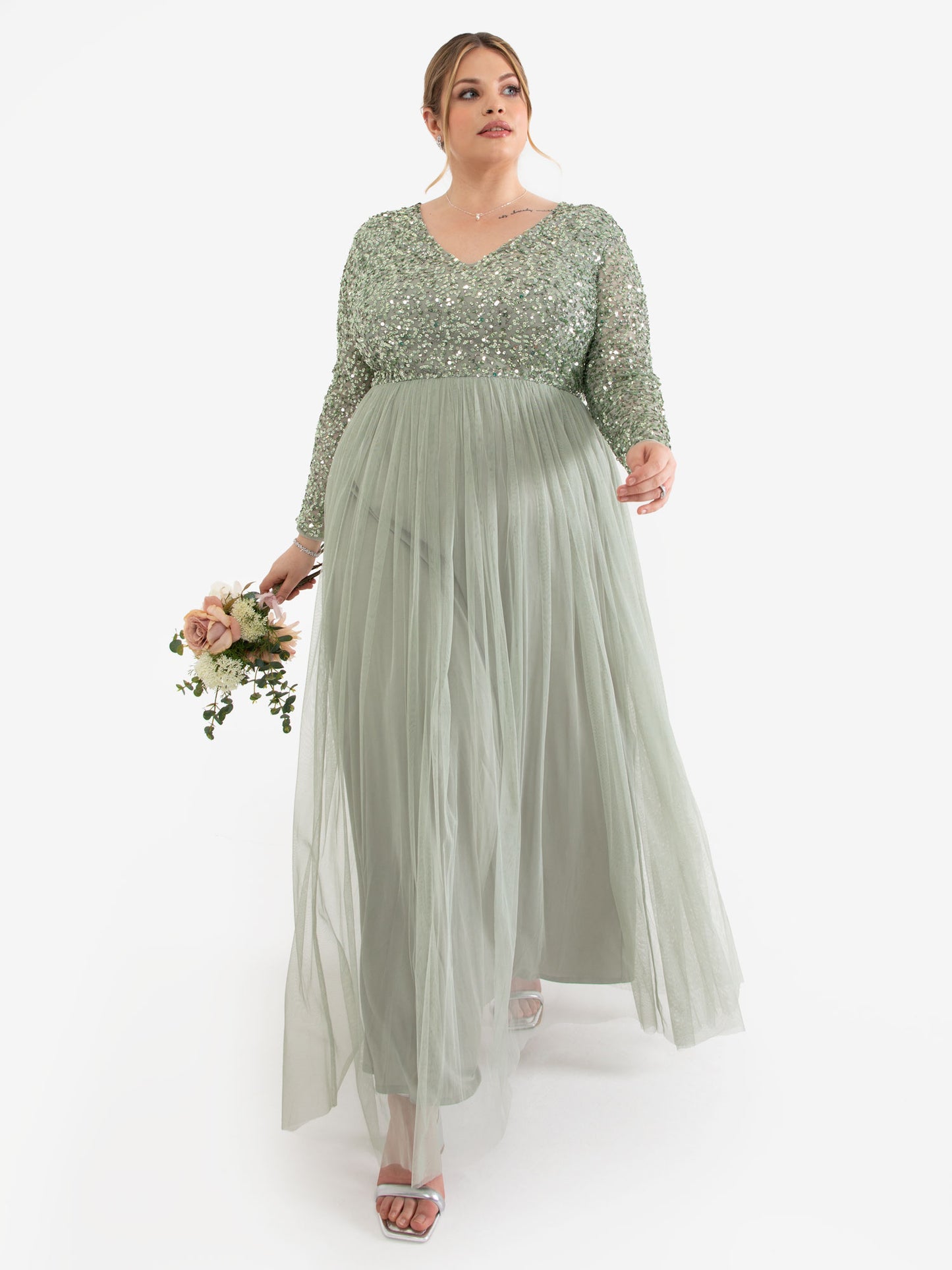 Dusty Sage Green Dresses Bridesmaid Dress Maya Curve Maxi Dress Glamorous Sequin Maxi Dress With Short Sleeves Stylish Rebecca James (formerly Curvy Chic Boutique) Dusty Sage Green Dresses Bridesmaid Dress Maya Curve Maxi Dress Glamorous Sequin Maxi Dress With Short Sleeves Stylish Rebecca James (formerly Curvy Chic Boutique)