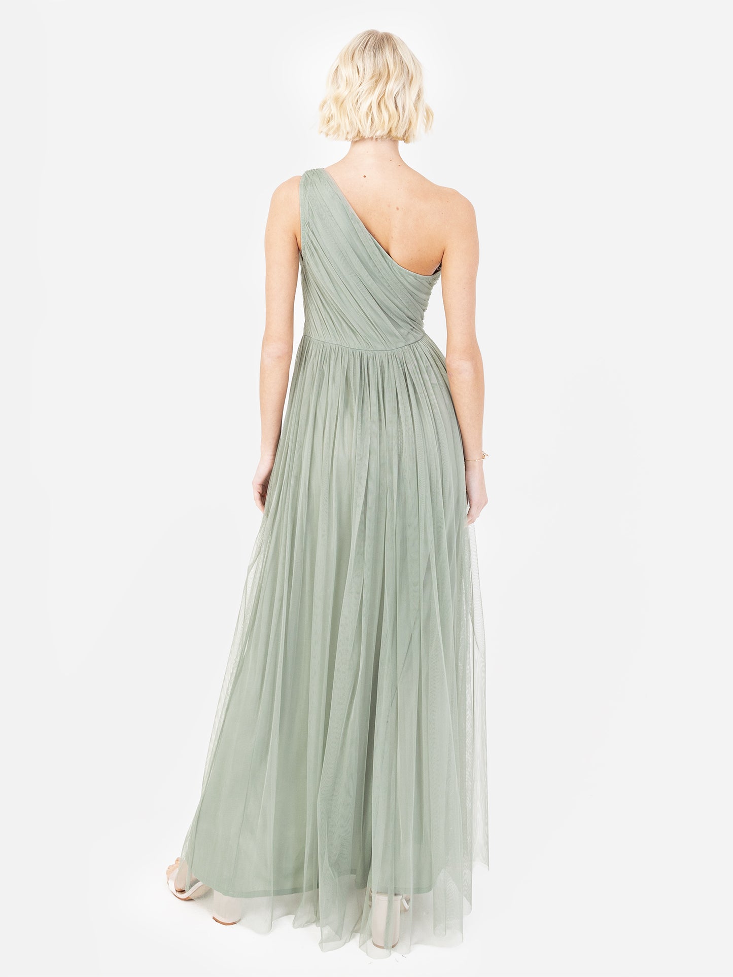 Anaya With Love Recycled Frosty Green One Shoulder Maxi Dress