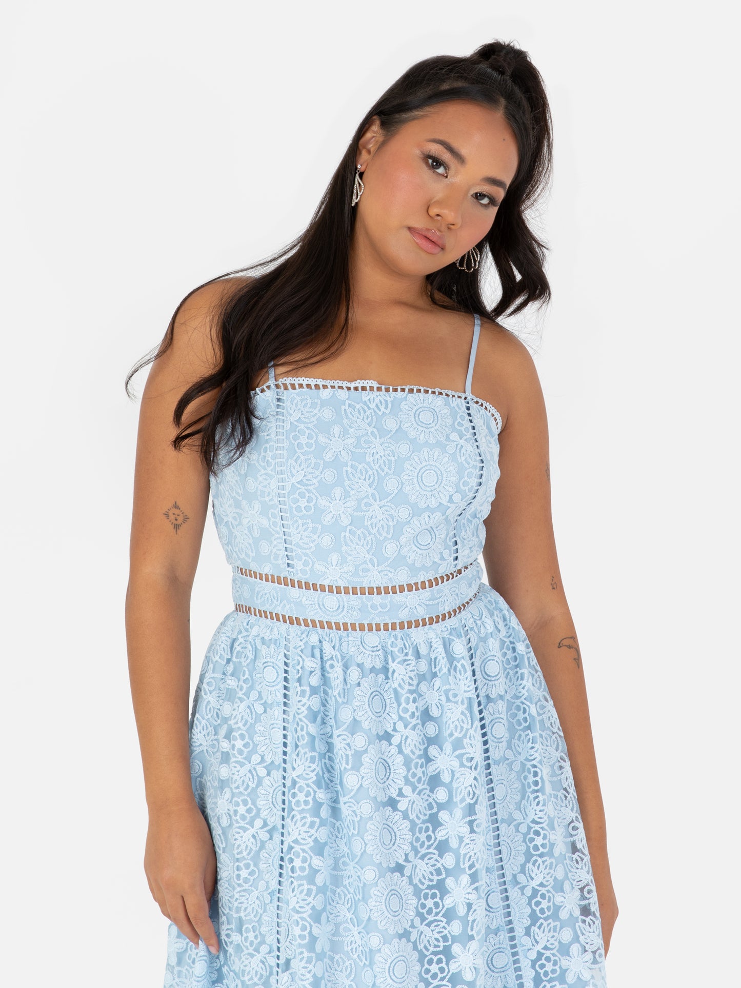 Maya Blue Floral Cami Midi Dress