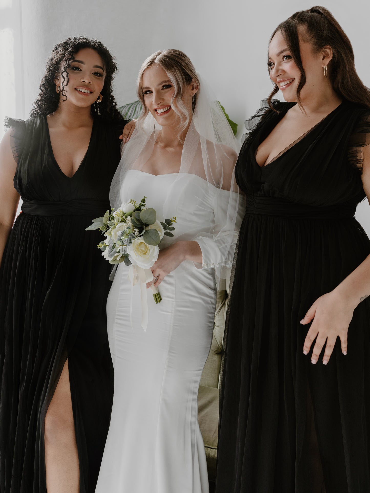 Anaya With Love Recycled Black Flutter Sleeve Maxi Dress