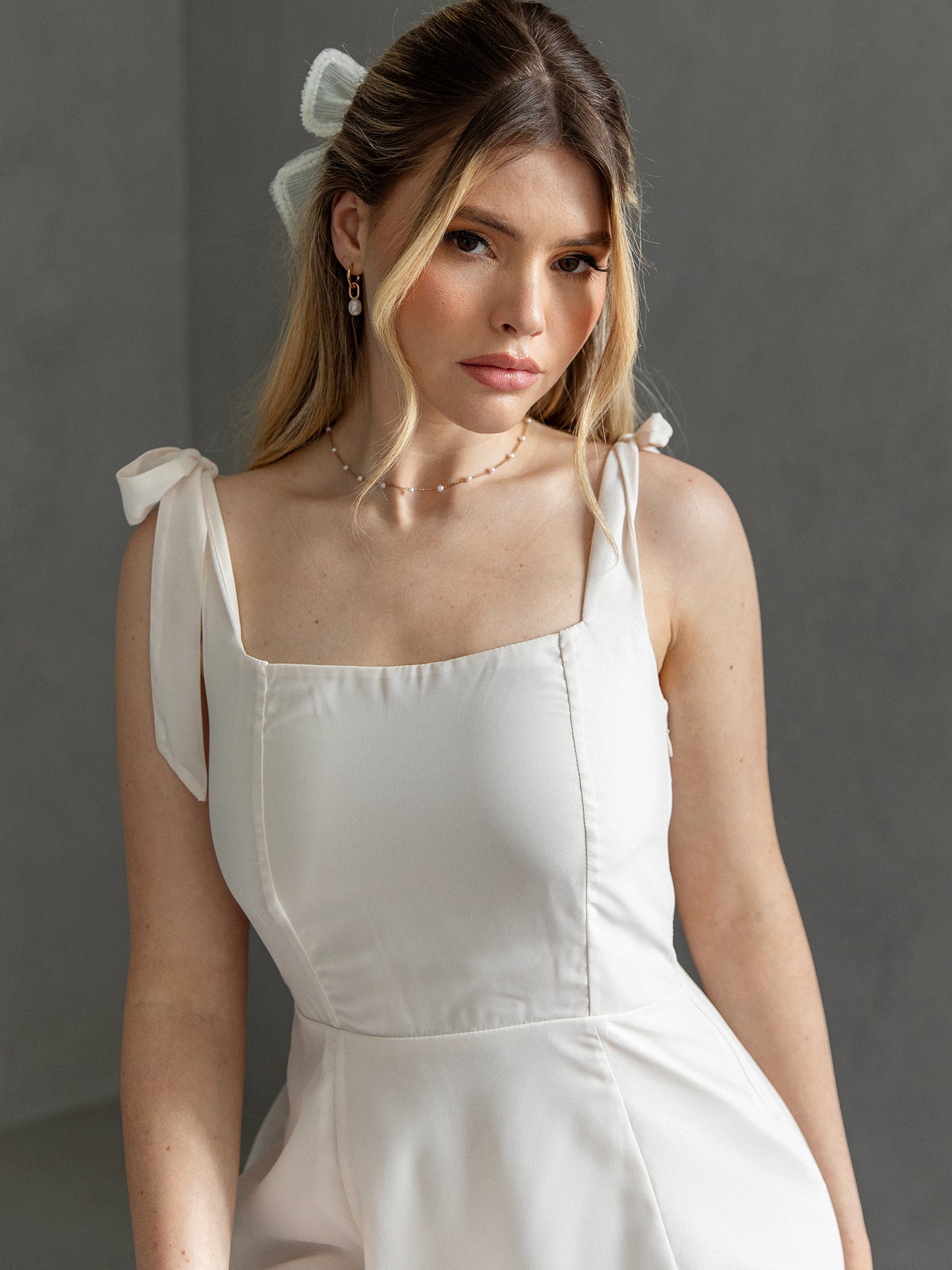 Anaya with Love Recycled Ivory Strappy Maxi Dress