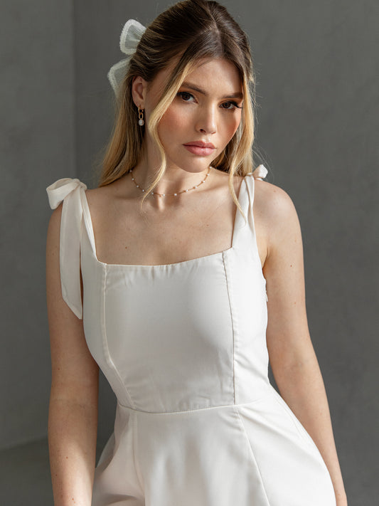 Anaya with Love Recycled Ivory Strappy Maxi Dress