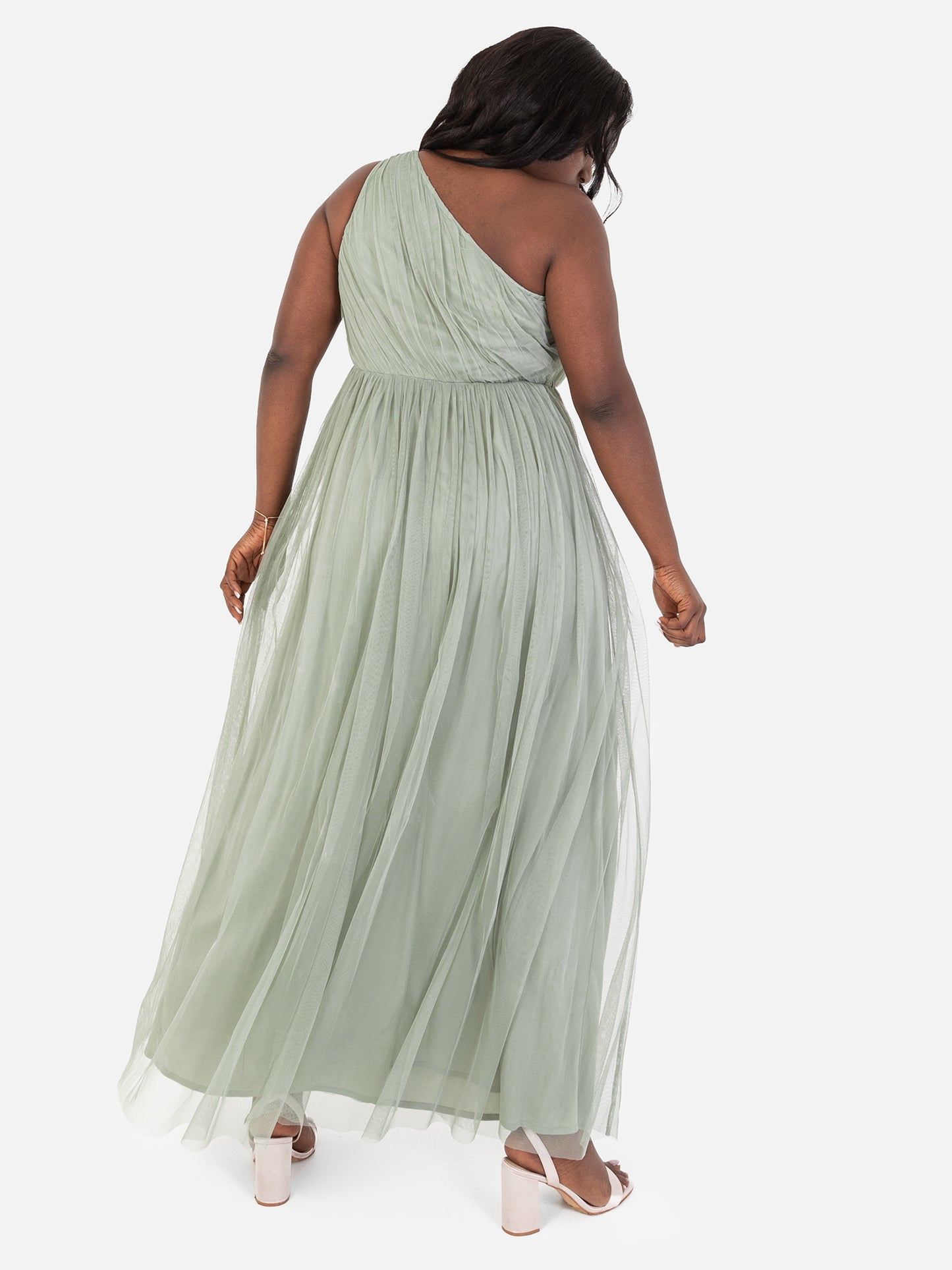Anaya With Love Recycled Frosty Green One Shoulder Maxi Dress