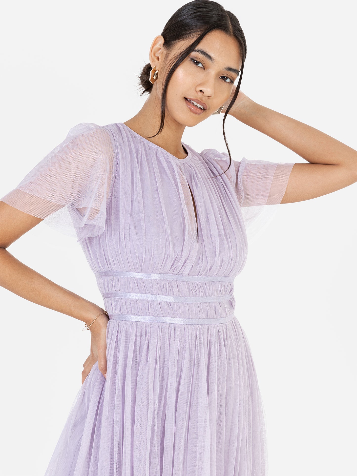 Anaya With Love Recycled Lilac Midaxi Dress With Keyhole Detail