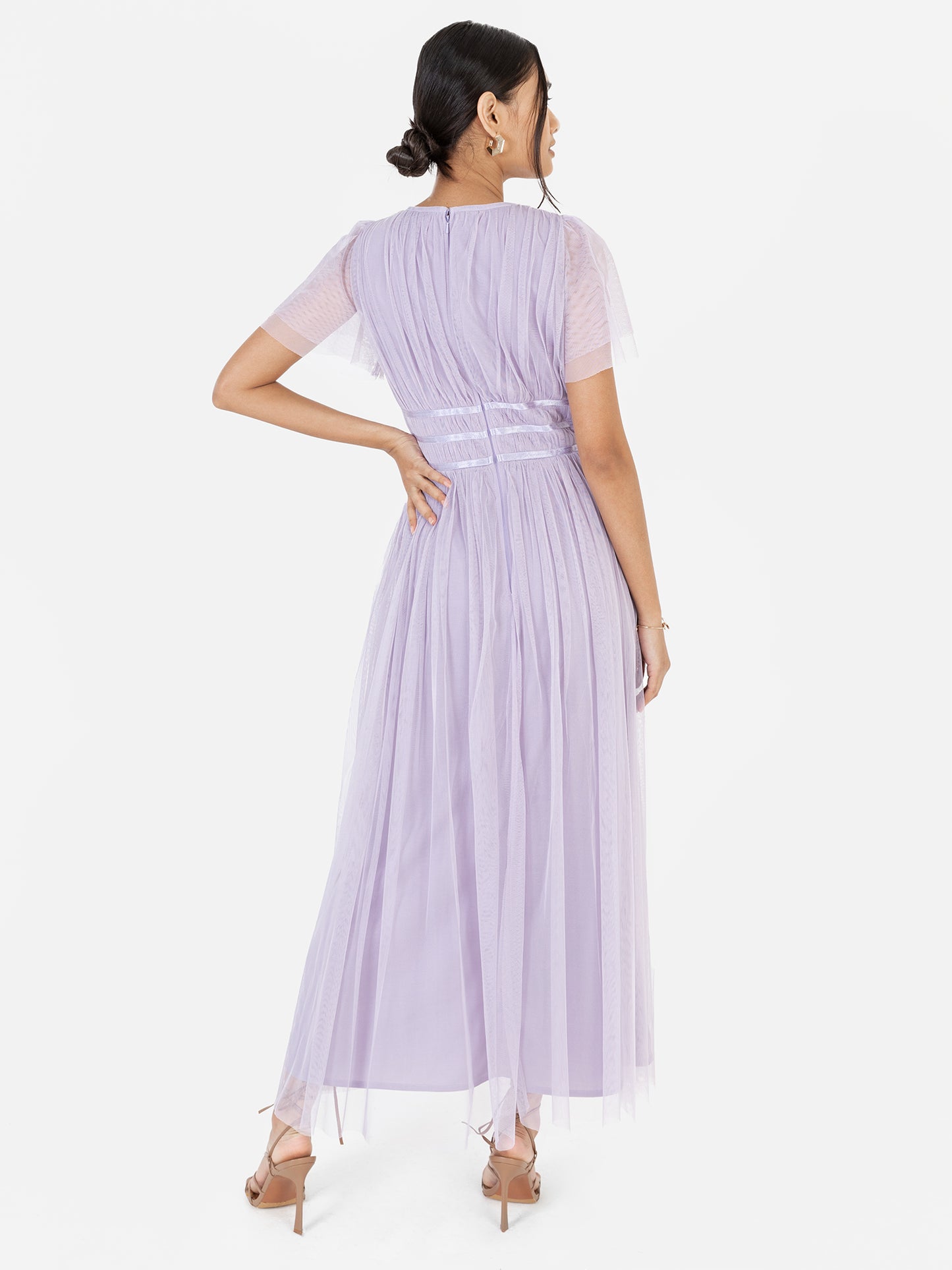 Anaya With Love Recycled Lilac Midaxi Dress With Keyhole Detail