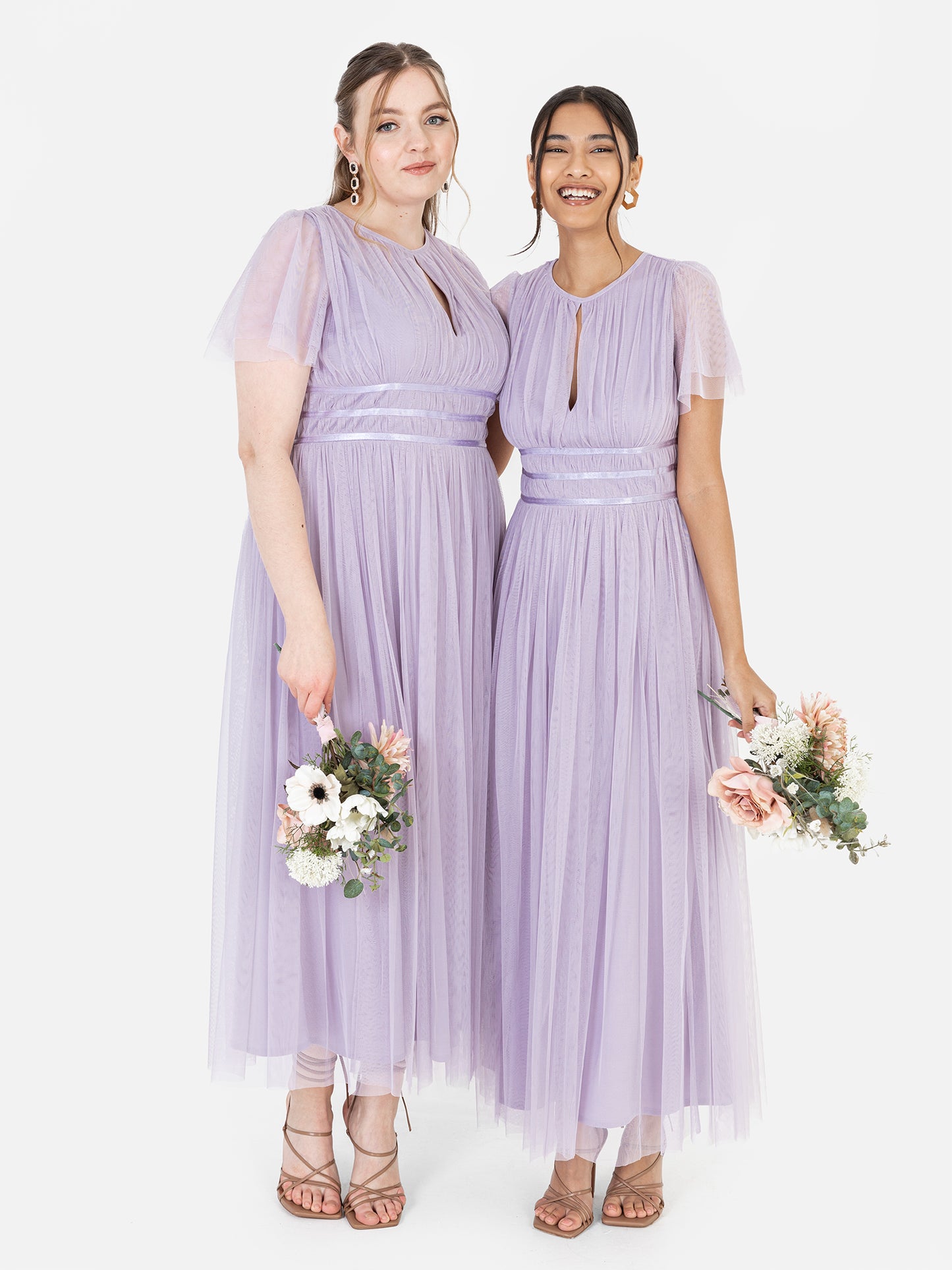 Anaya With Love Recycled Lilac Midaxi Dress With Keyhole Detail