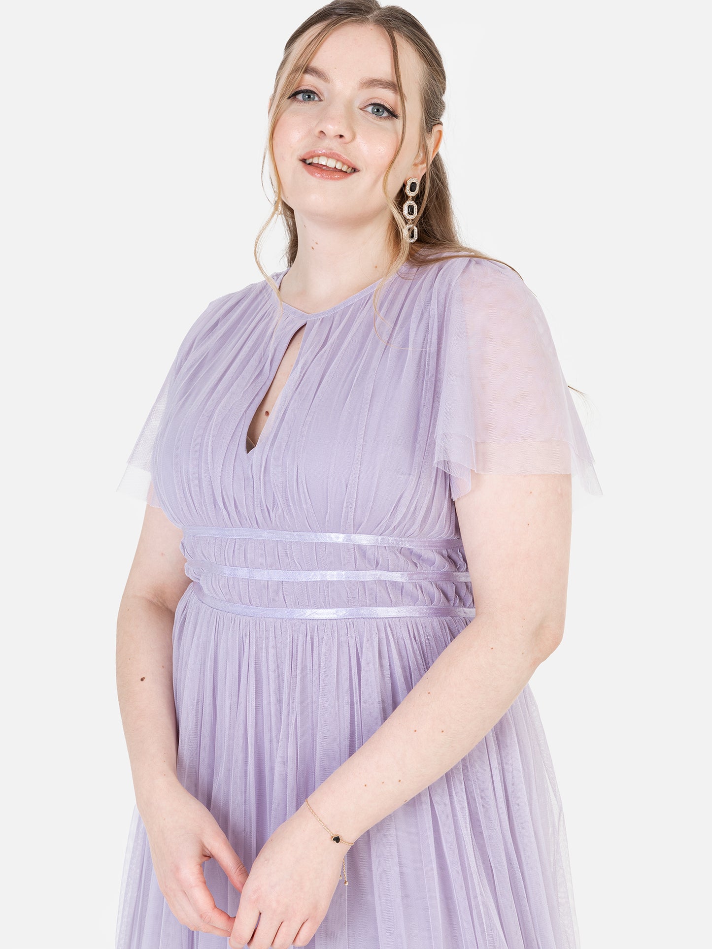 Anaya With Love Recycled Lilac Midaxi Dress With Keyhole Detail