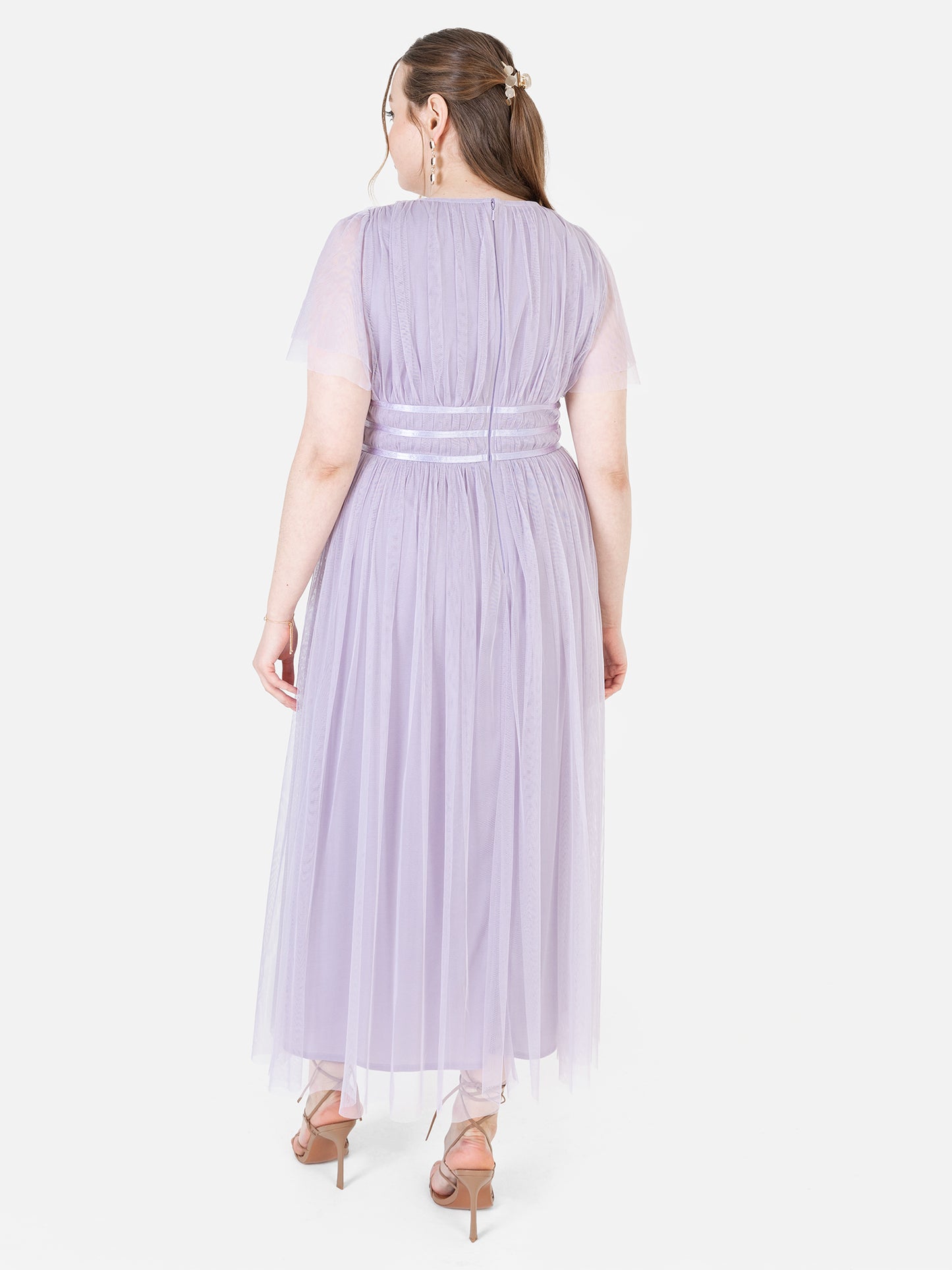 Anaya With Love Recycled Lilac Midaxi Dress With Keyhole Detail