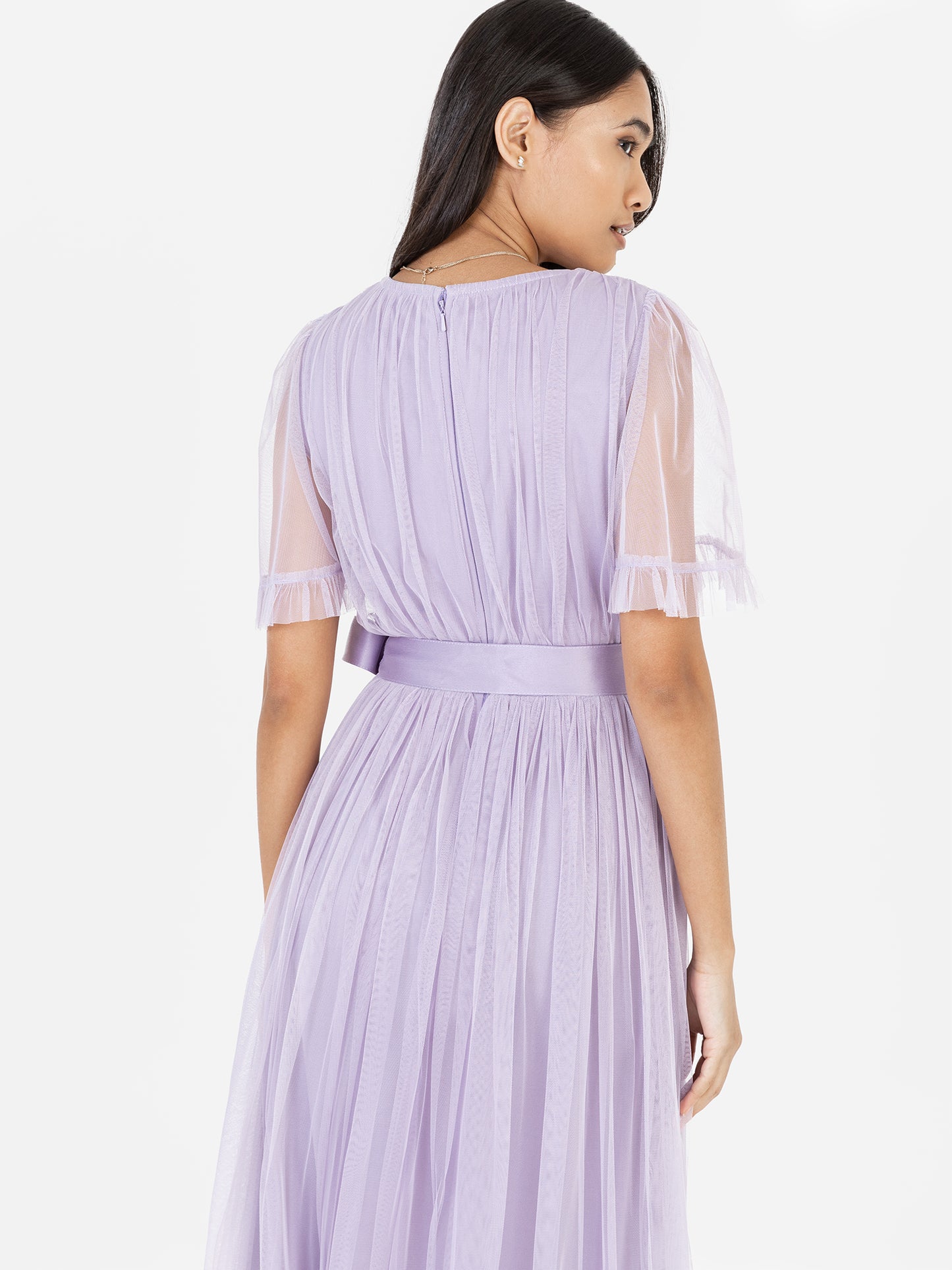 Anaya With Love Dusty Lilac Faux Wrap Maxi Dress with Sash Belt