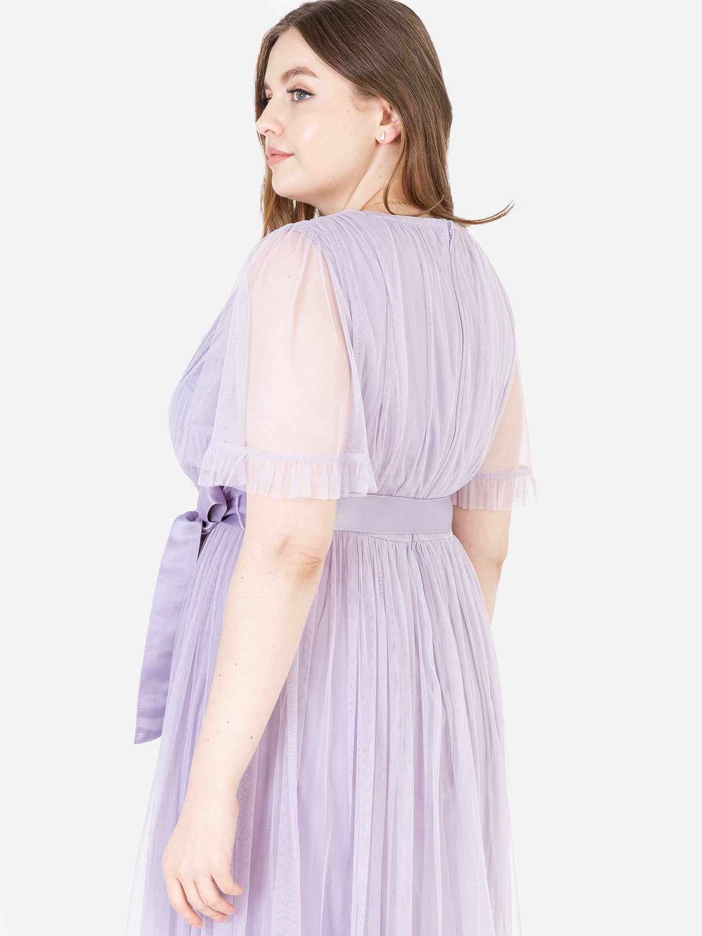 Anaya With Love Dusty Lilac Faux Wrap Maxi Dress with Sash Belt