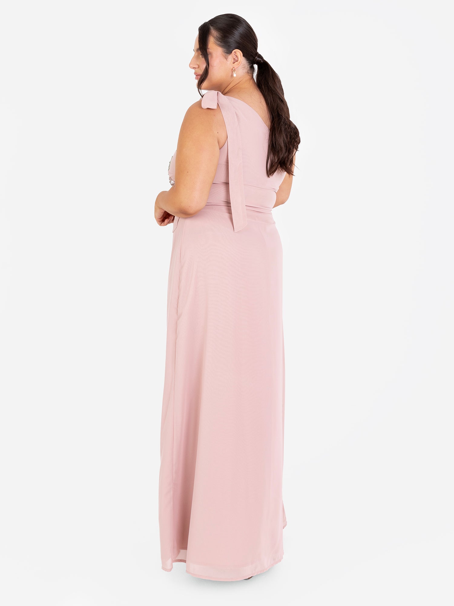 maya deluxe pink dress Maya Hot Pink Floral Embellished Tiered Maxi Dress with Tie Back Maya Deluxe