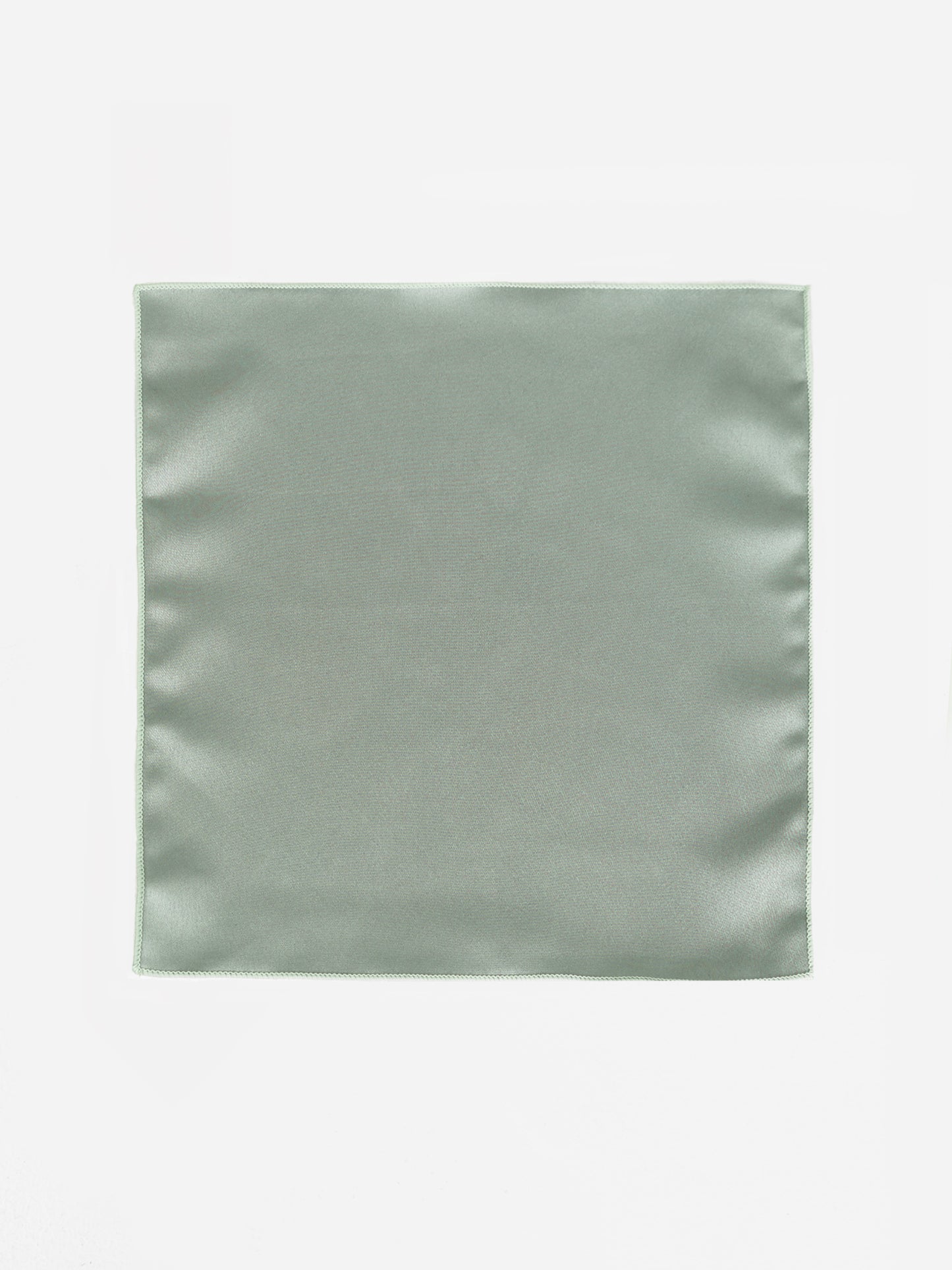 Maya Deluxe Sage Green Satin Tie and Pocket Square Set