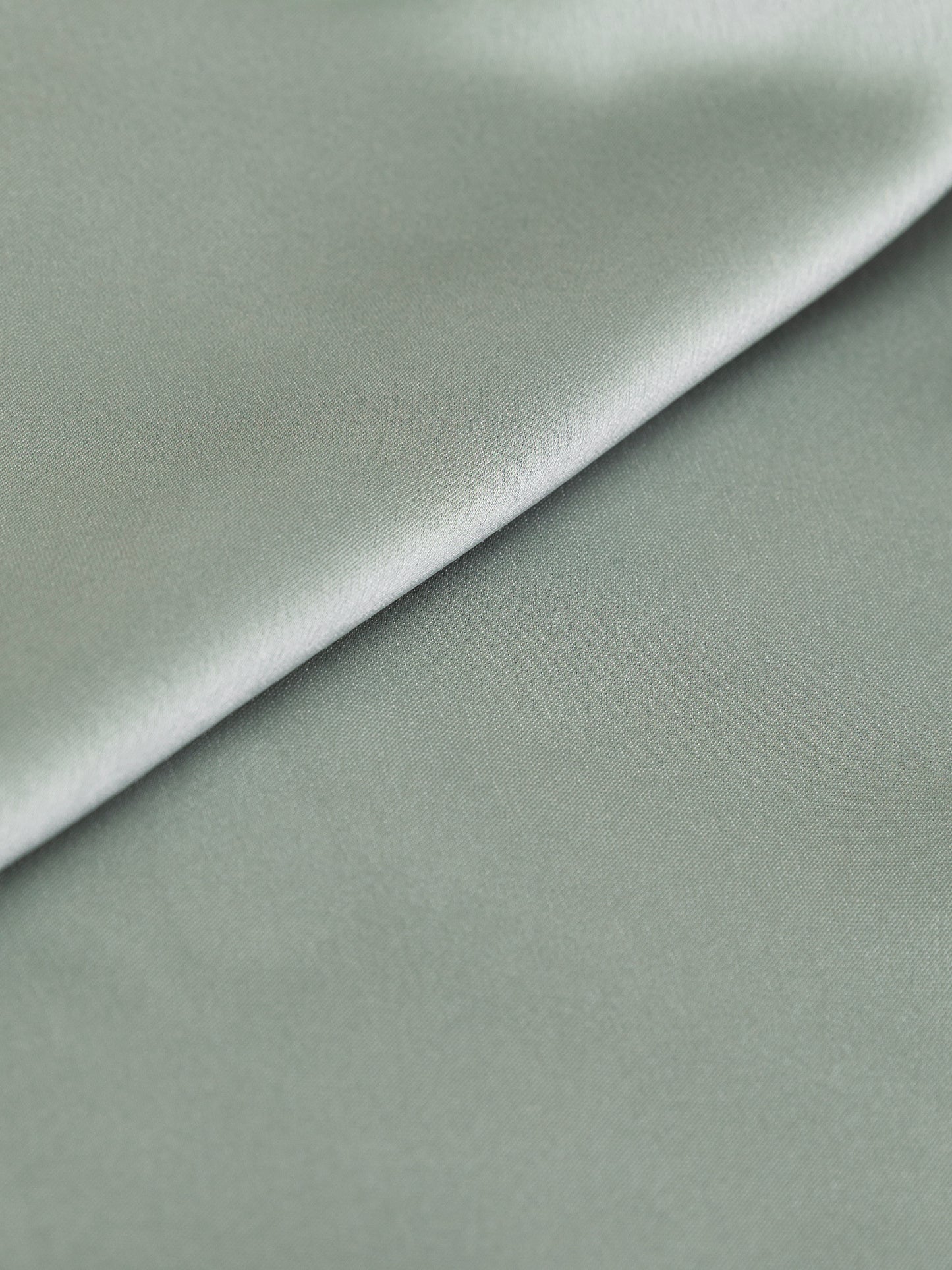 Maya Deluxe Sage Green Satin Tie and Pocket Square Set