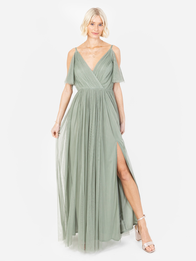 Anaya with Love Recycled Frosty Green Cami Maxi Dress