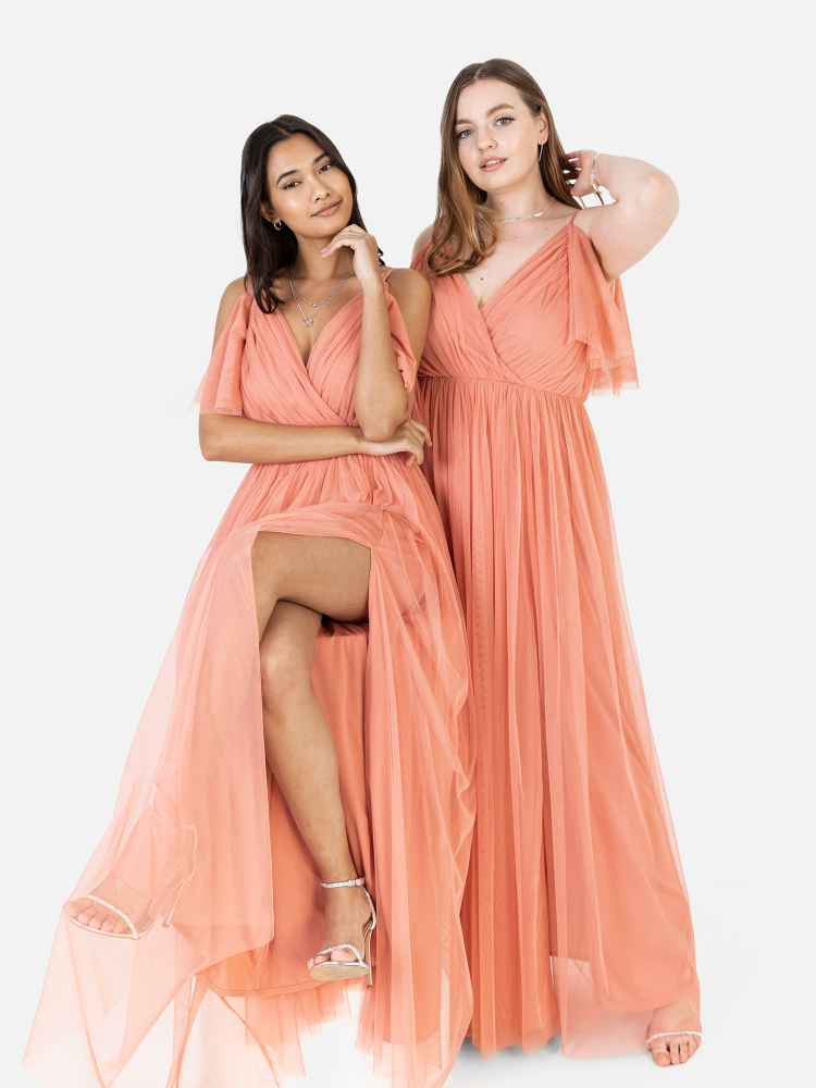 Anaya with Love Recycled Coral Cami Maxi Dress