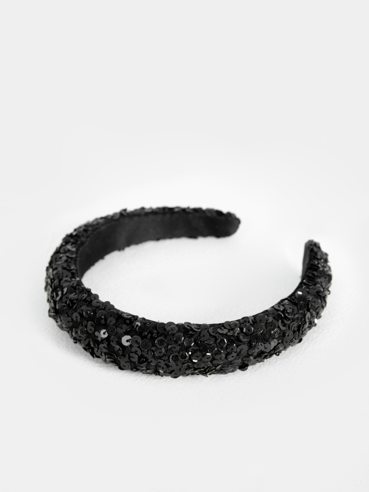 Maya Black Embellished Headband