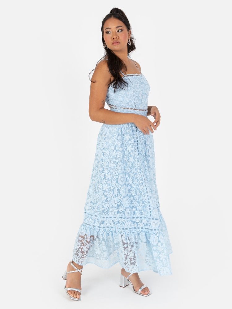 Maya Blue Floral Cami Midi Dress